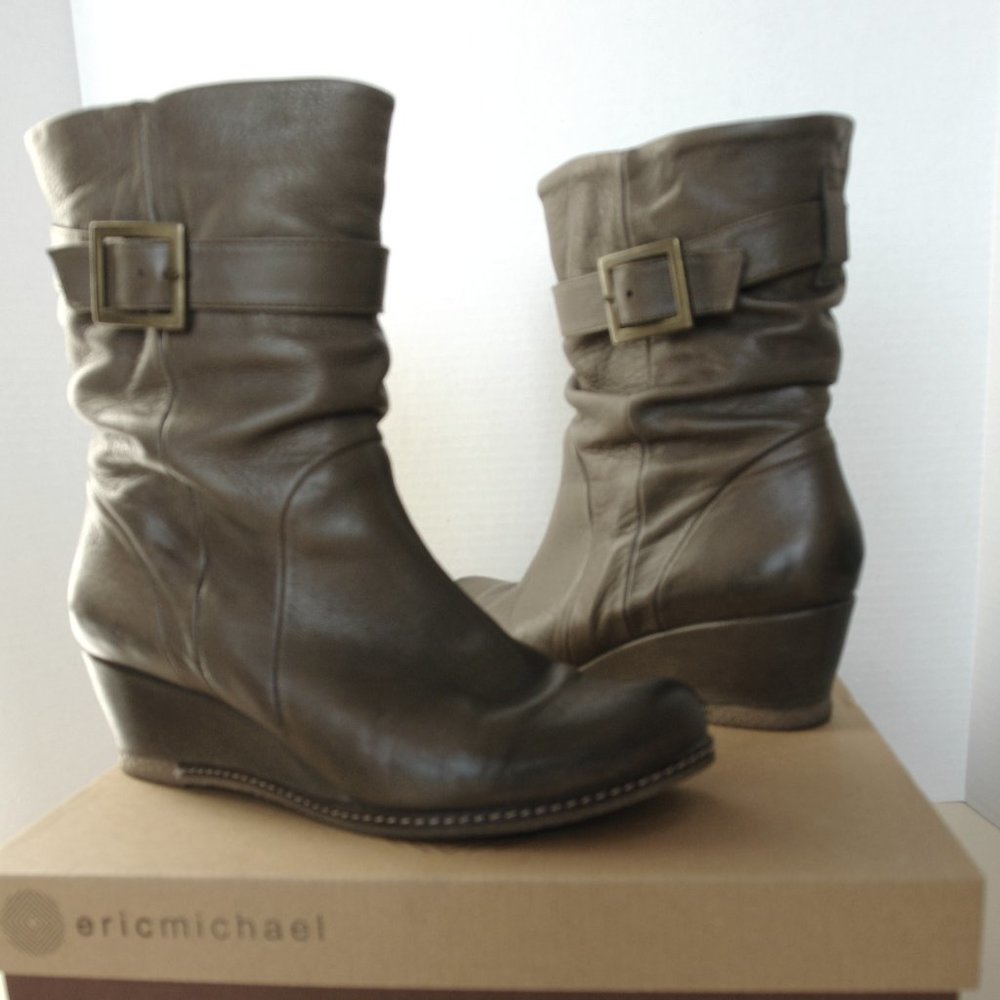 Eric Michael Booties Green/Gray size 39 (US 8.5)